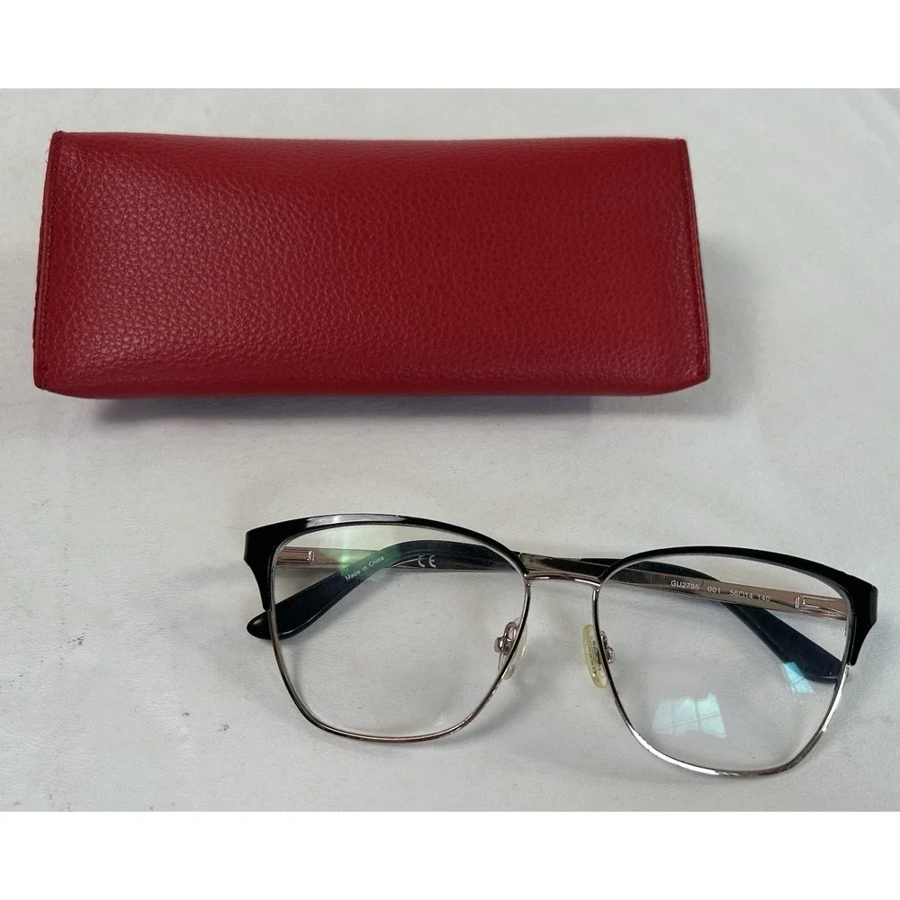 Guess Women's Eyeglasses *Frames Only* GU2795 001 56-14-140 W/Red Case